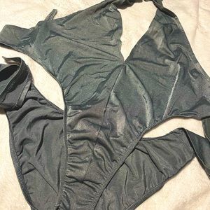 Brazilian thong one piece tie bathing suit